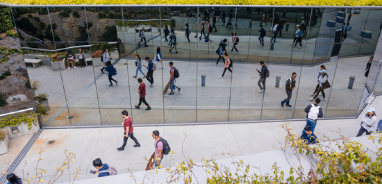 walking near Geisel entrance