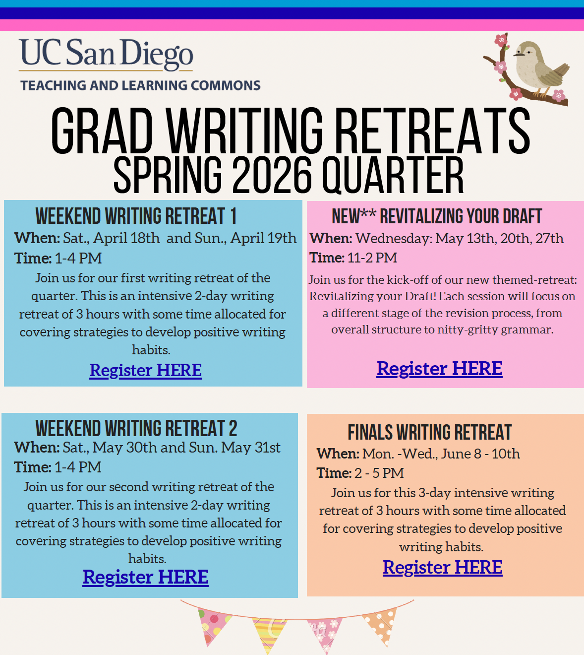 Grad Retreats flyer sp26