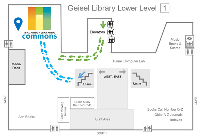 Geisel to Commons map